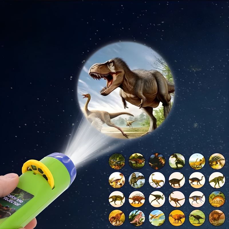 Story Projector Flashlight with Dinosaur, Animal & Space Themes