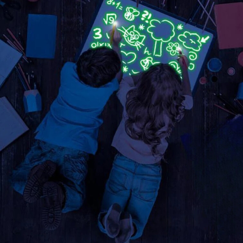 Glow Drawing Board with LED Lights for Kids
