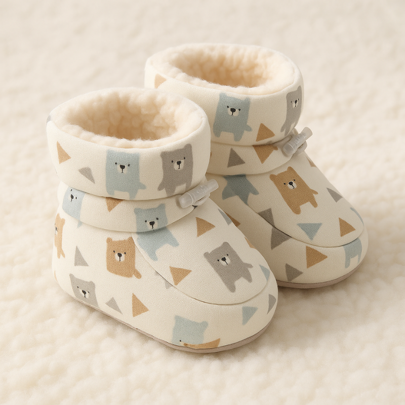 Baby Grip Winter Socks with Anti-Slip Sole with Prints