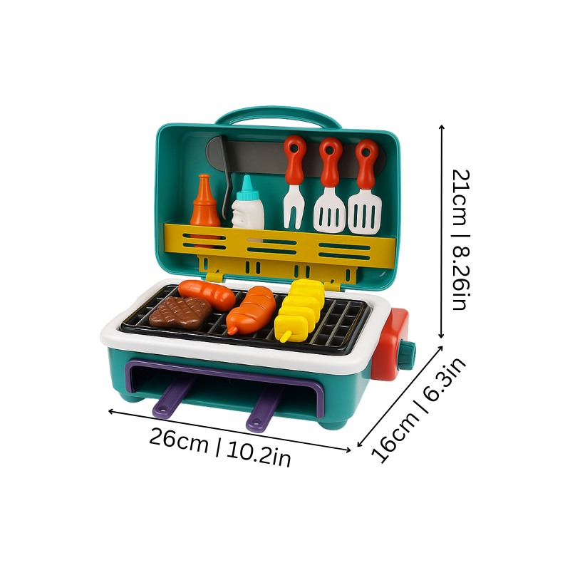 Electric Simulation Spray Grill Oven with Light Music for Kids