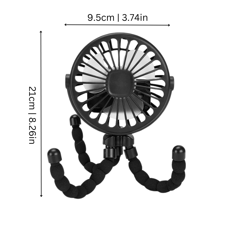 Portable Mini Fan with Adjustable Speeds - Octopus Style