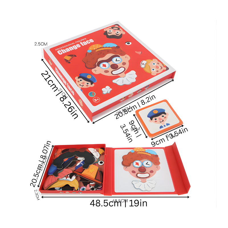 Magnetic Puzzle with Mix and Match Pieces for Kids