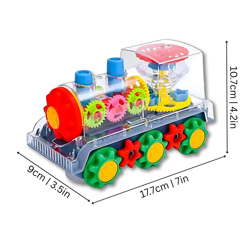 Light Up Transparent Gear Car Toy with LED Light