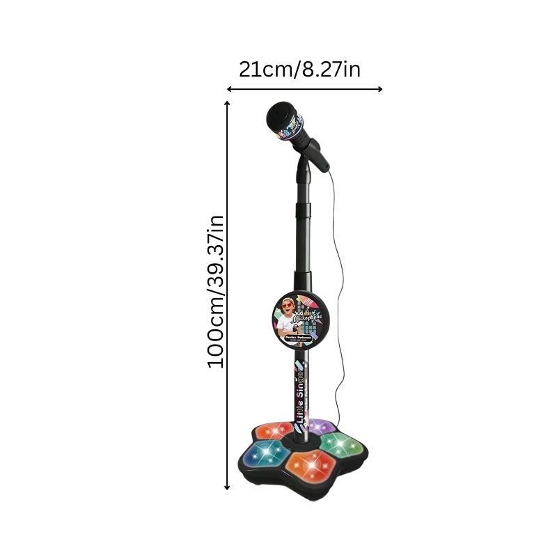 Portable Microphone and Karaoke Toy with LED Lights