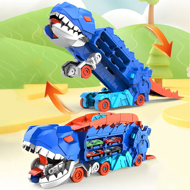 Dinosaur Transporter Truck with Durable Dino Figures for Kids