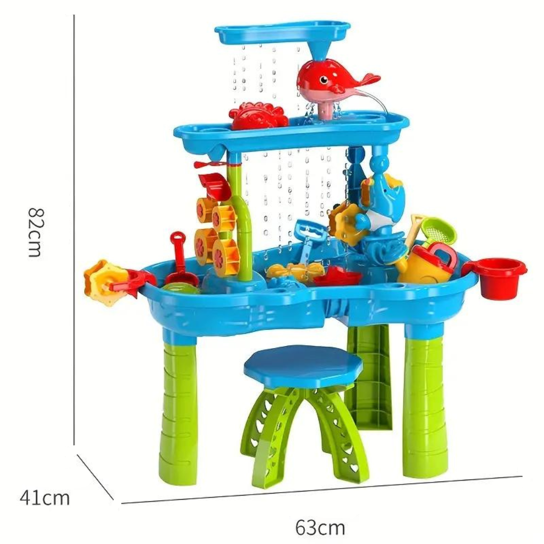 Stacking Bath Tower Toy with Water Wheels for Kids