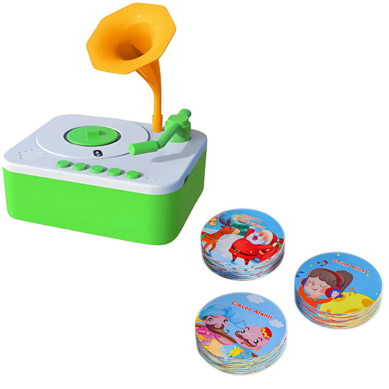 Interactive Story Gramophone with Music Cards for Kids