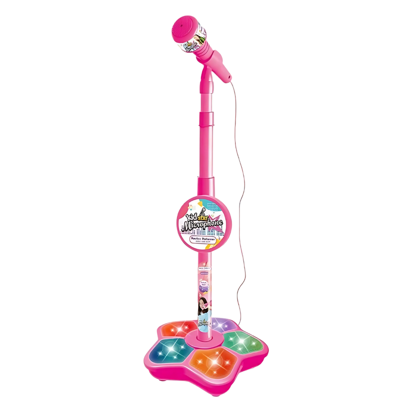 Portable Microphone and Karaoke Toy with LED Lights