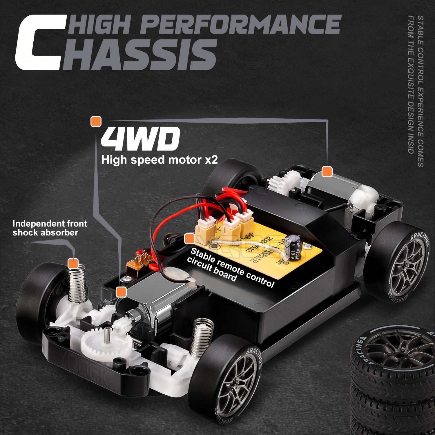 WRC Drift Car 4WD – 2.4GHz Rechargeable LED for Kids
