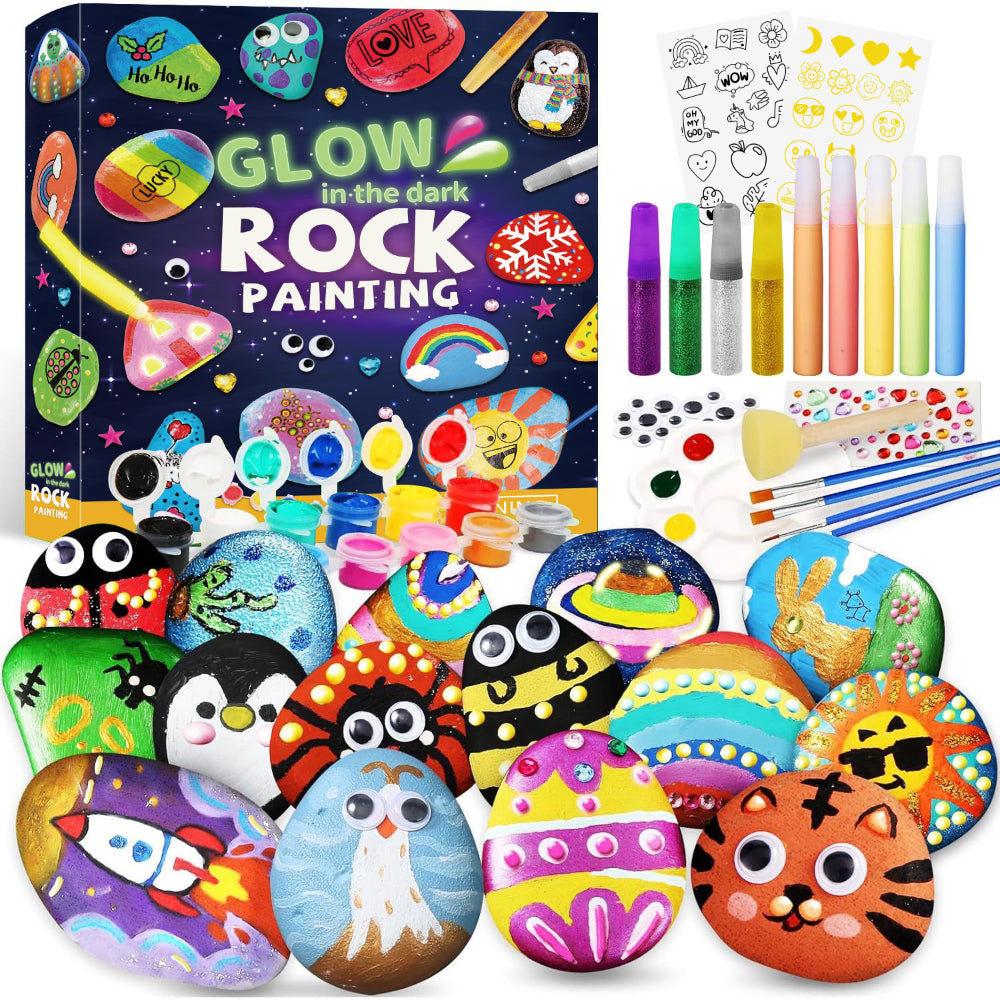 Glow in the Dark Rock Painting Kit - DIY Art