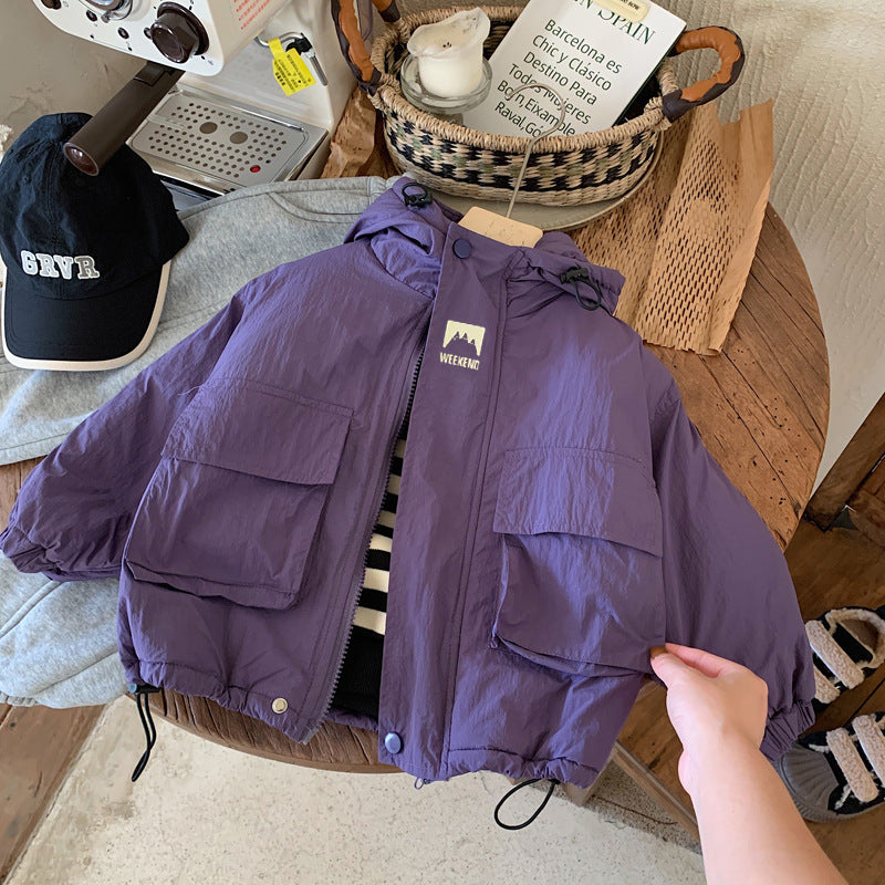 Kids' Windbreaker Jacket – Lightweight Hooded Outdoor Playwear