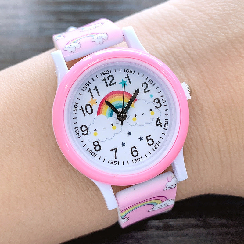 Kids Rainbow Learning Watch – Colorful Silicone Time Teacher