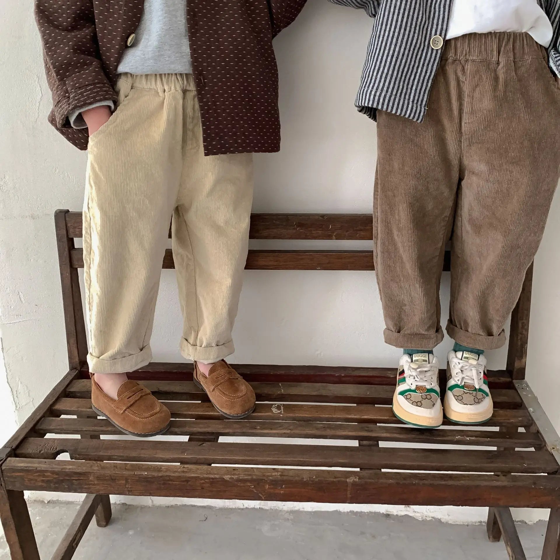 Corduroy Pants for Kids with Elastic Waist