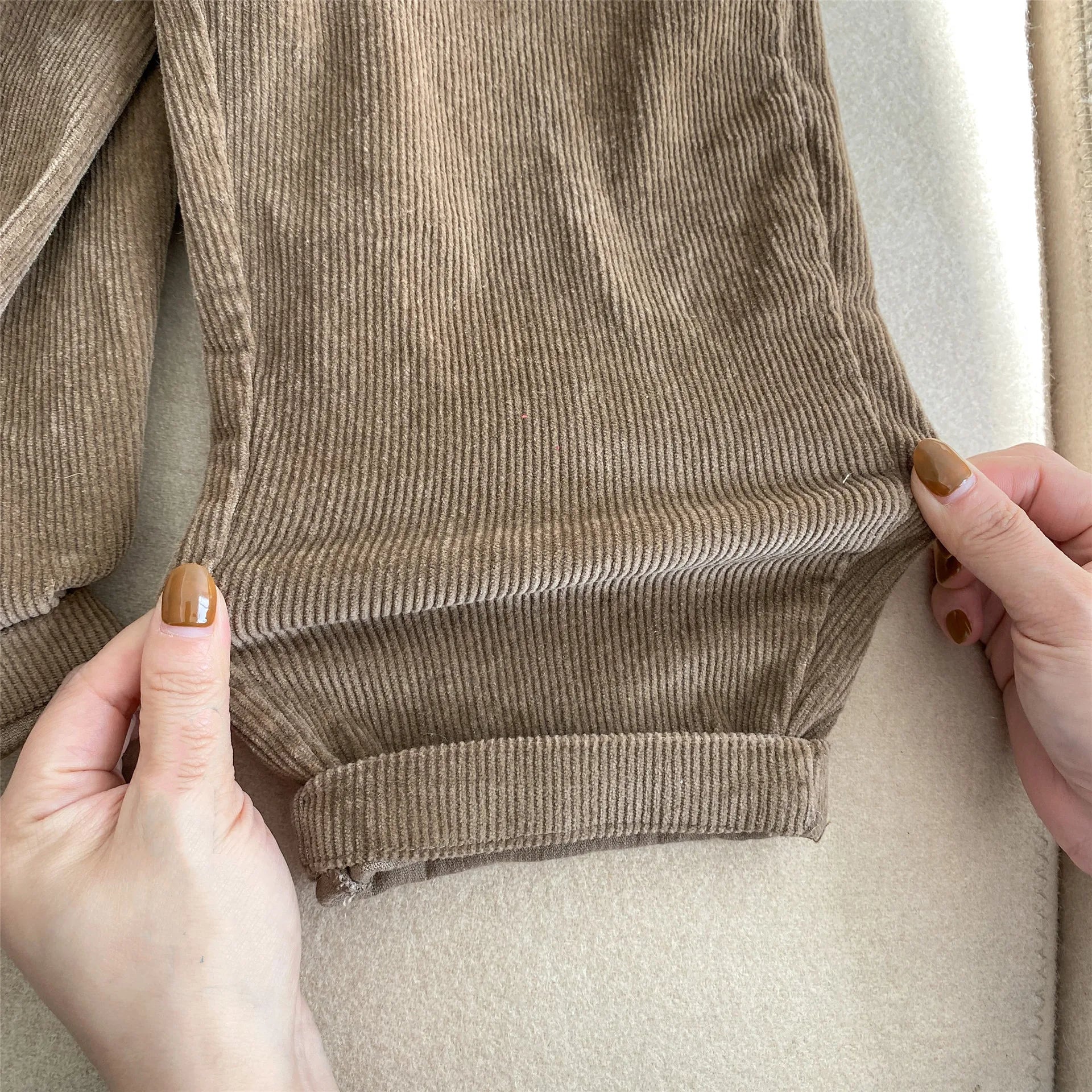 Corduroy Pants for Kids with Elastic Waist