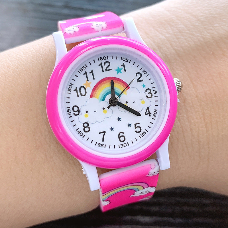 Kids Rainbow Learning Watch – Colorful Silicone Time Teacher