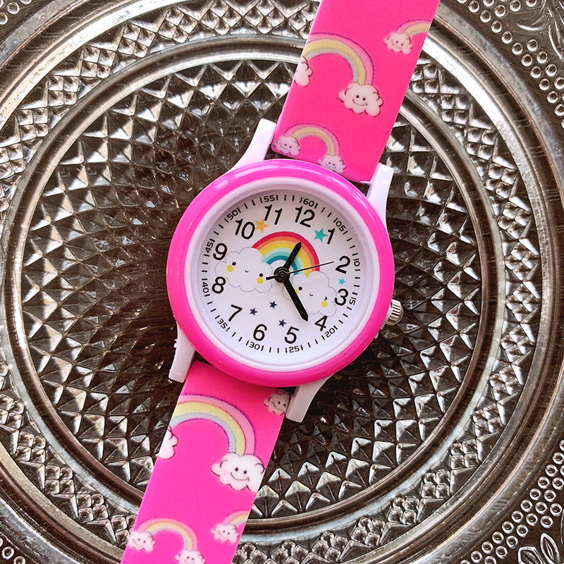 Kids Rainbow Learning Watch – Colorful Silicone Time Teacher