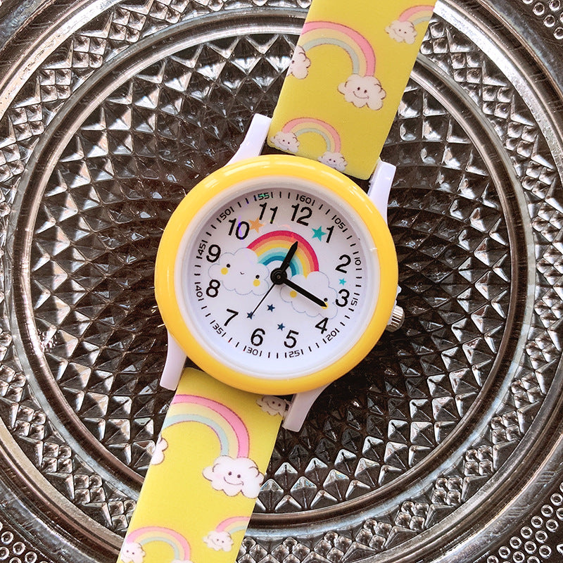 Kids Rainbow Learning Watch – Colorful Silicone Time Teacher