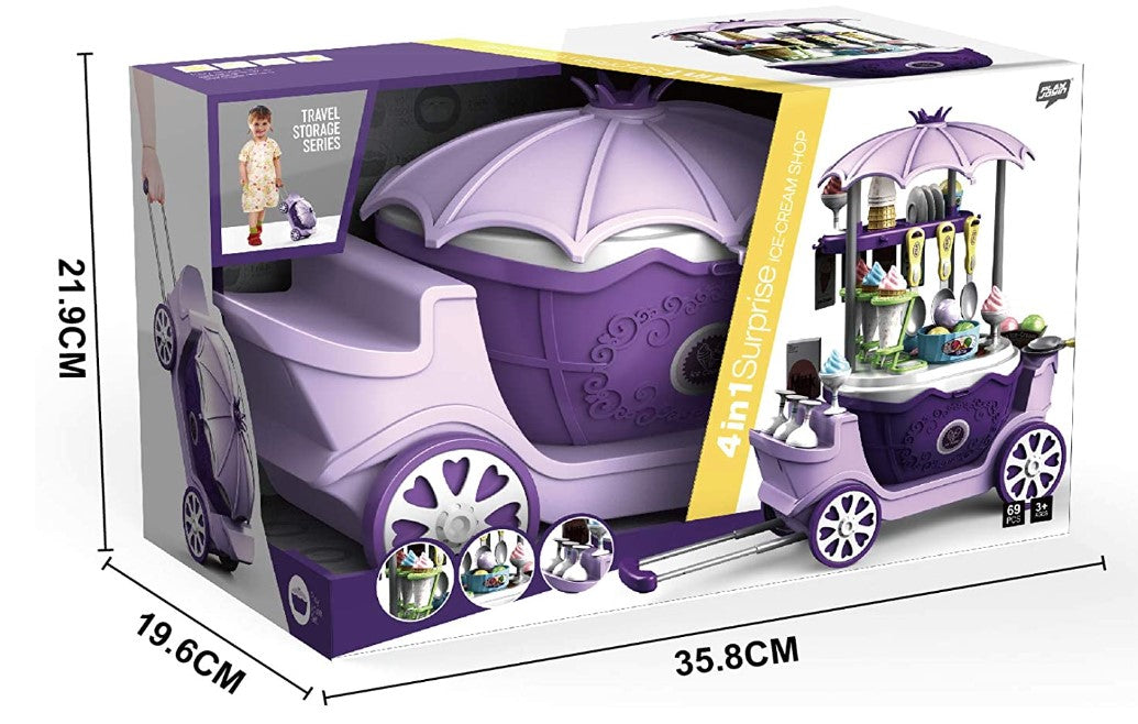 Ice Cream Cart Play Set with Accessories for Kids