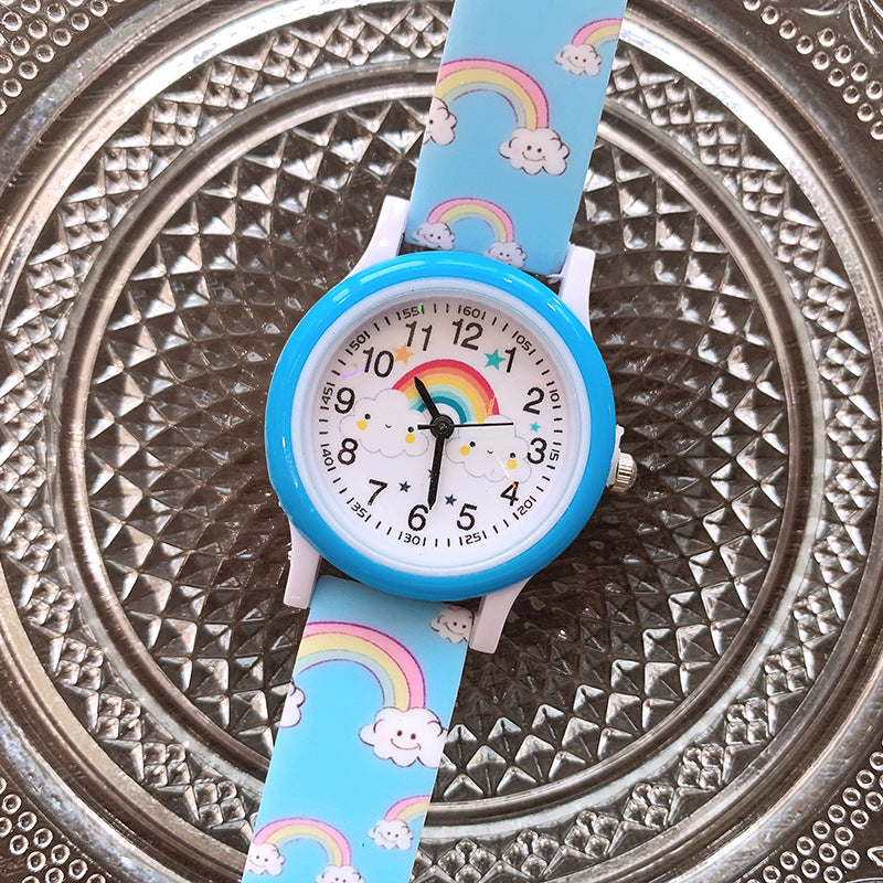 Kids Rainbow Learning Watch – Colorful Silicone Time Teacher