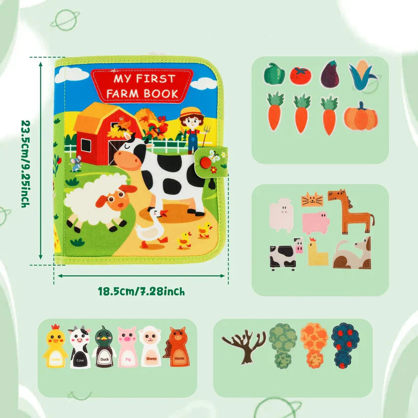 Montessori Farm Story Book – Interactive Early Learning for Toddlers