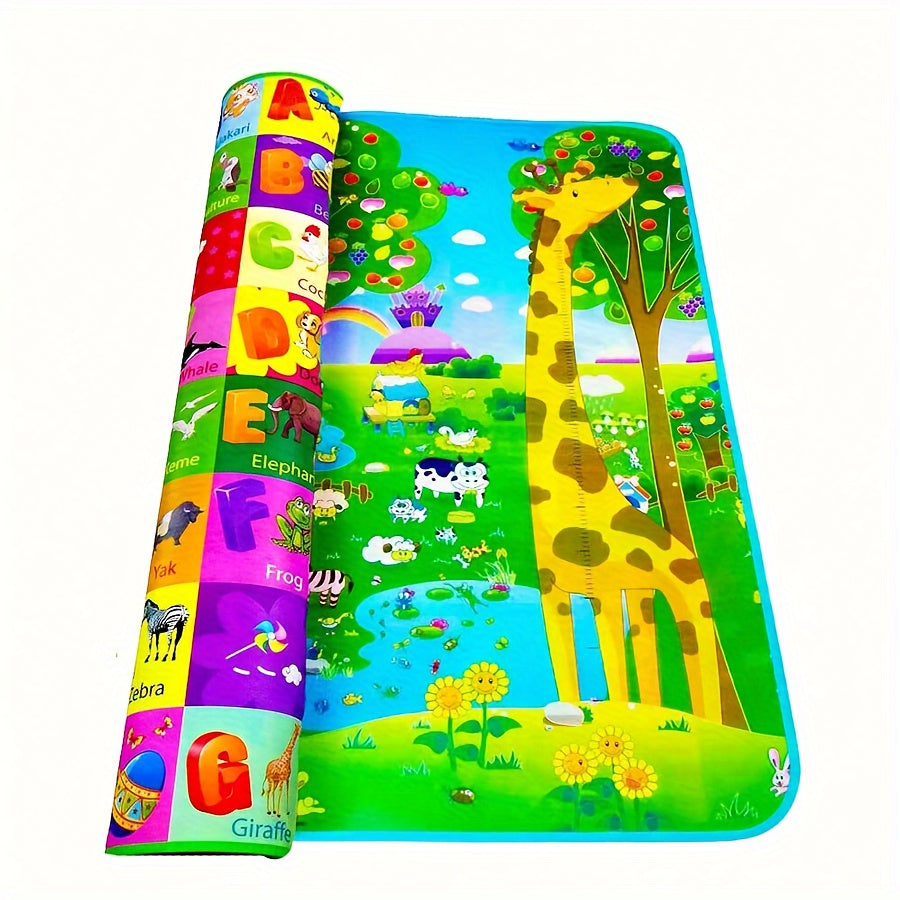 Double-sided Crawling Play Mat with Educational Prints