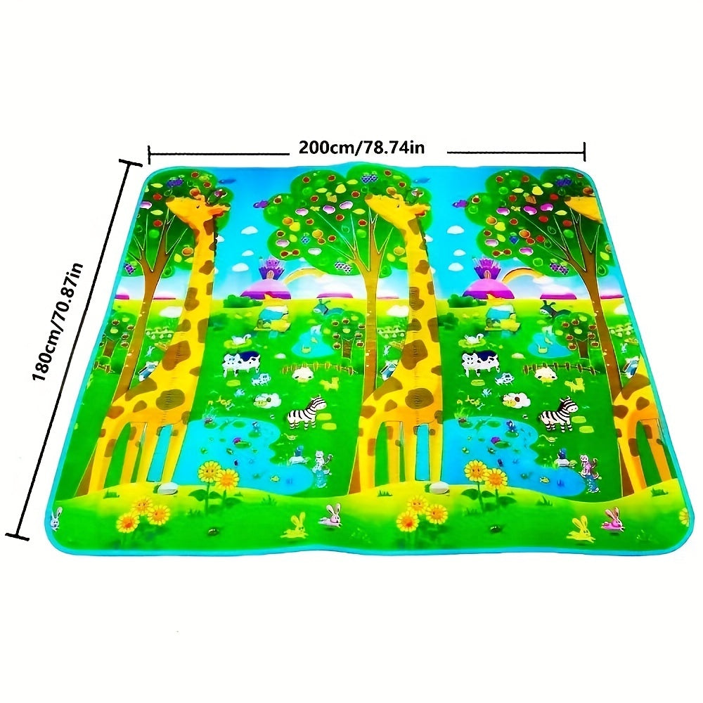 Double-sided Crawling Play Mat with Educational Prints