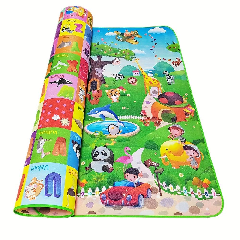 Double-sided Crawling Play Mat with Educational Prints