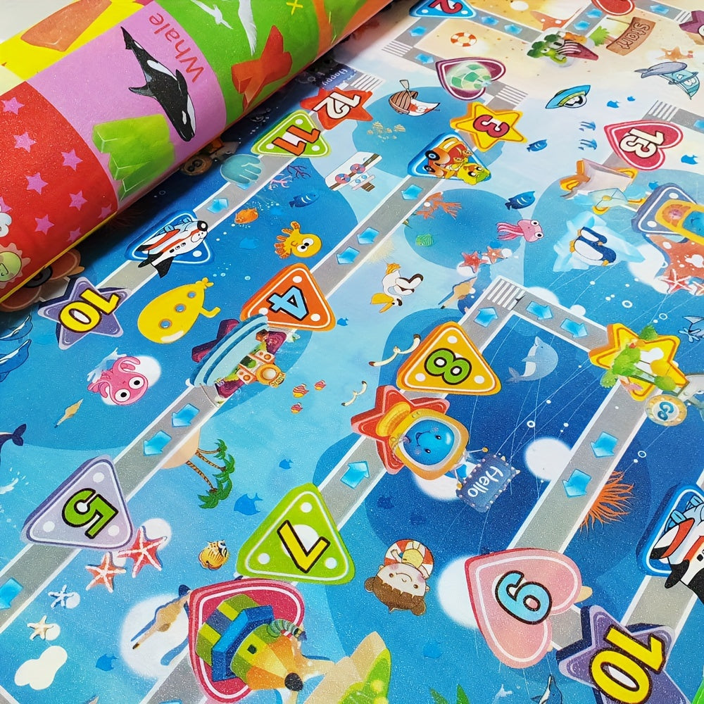Double-sided Crawling Play Mat with Educational Prints