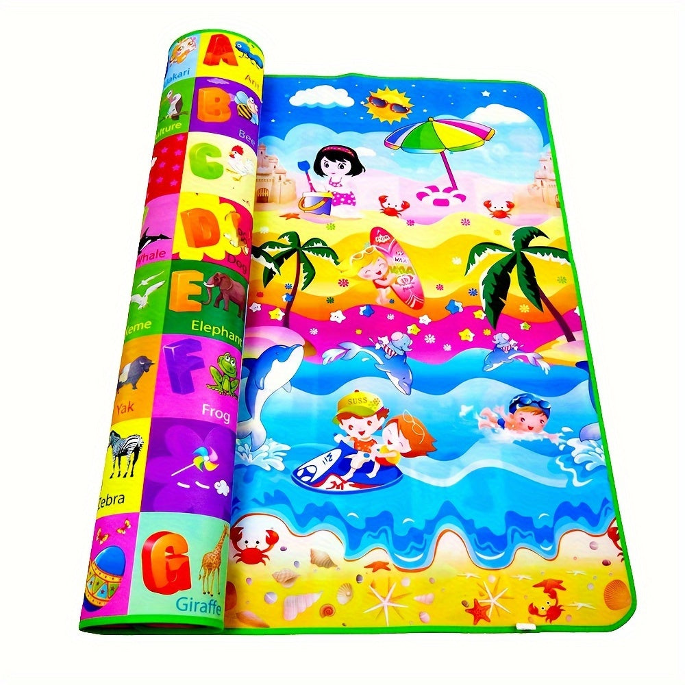 Double-sided Crawling Play Mat with Educational Prints