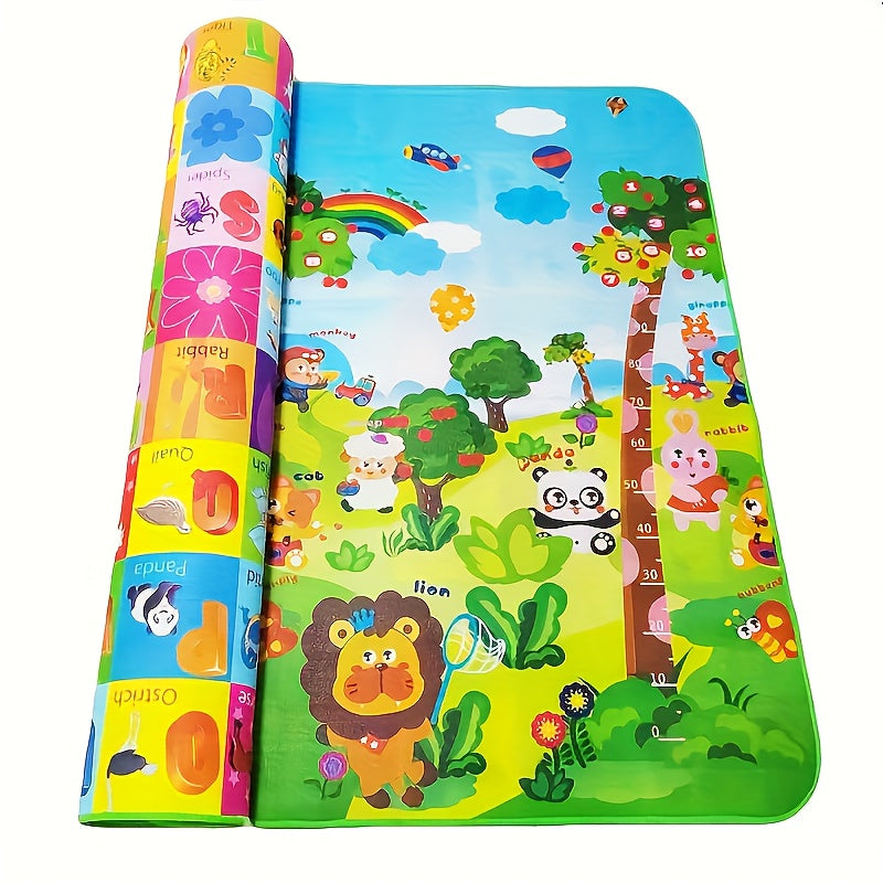 Double-sided Crawling Play Mat with Educational Prints