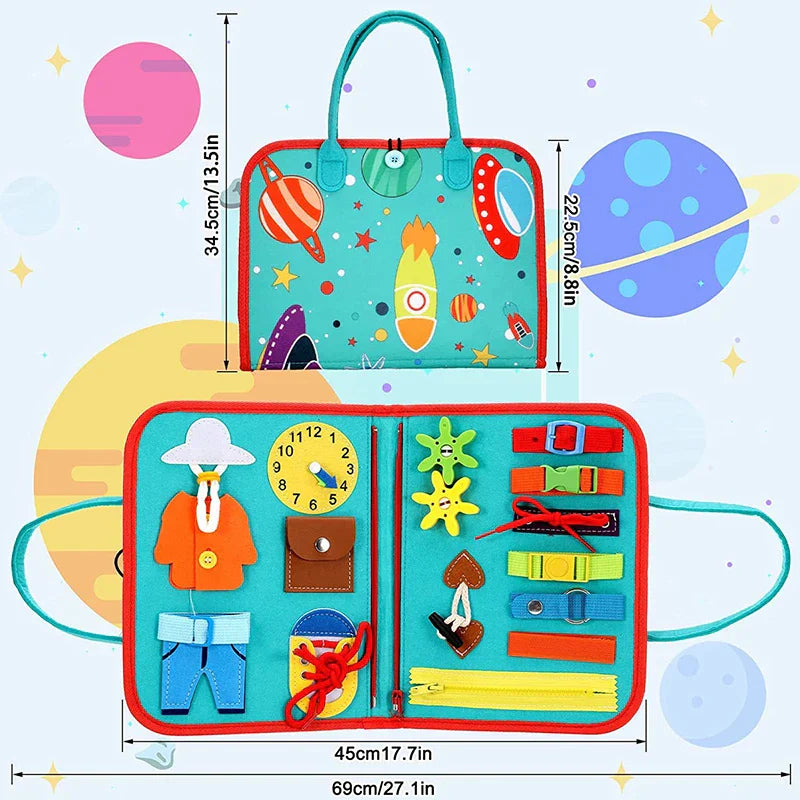 Felt Montessori Sensory Board – Portable Interactive Learning