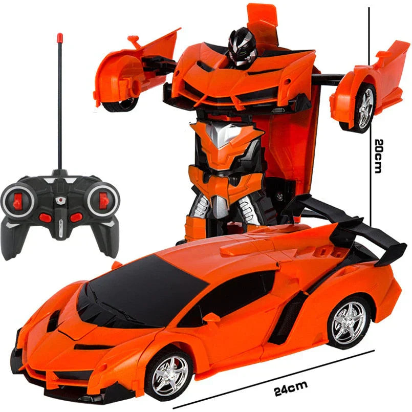 Remote Control Transforming Car - One-Button Robot Conversion