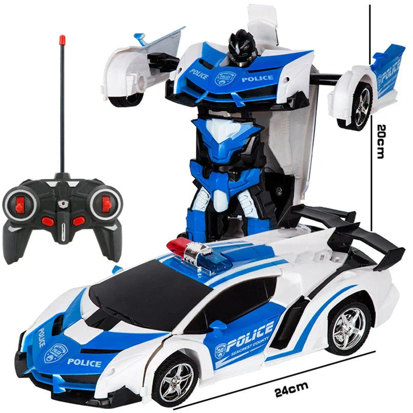 Remote Control Transforming Car - One-Button Robot Conversion