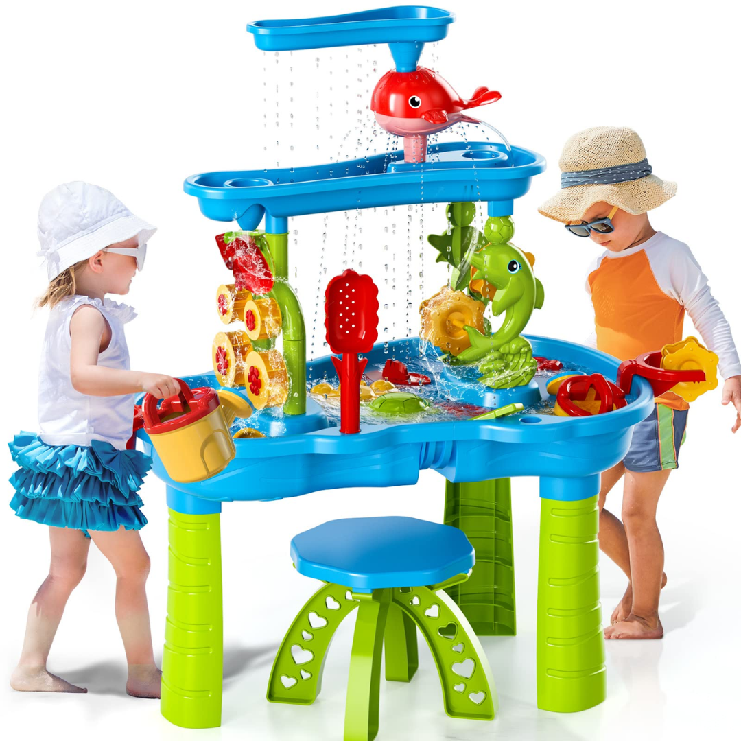 Stacking Bath Tower Toy with Water Wheels for Kids