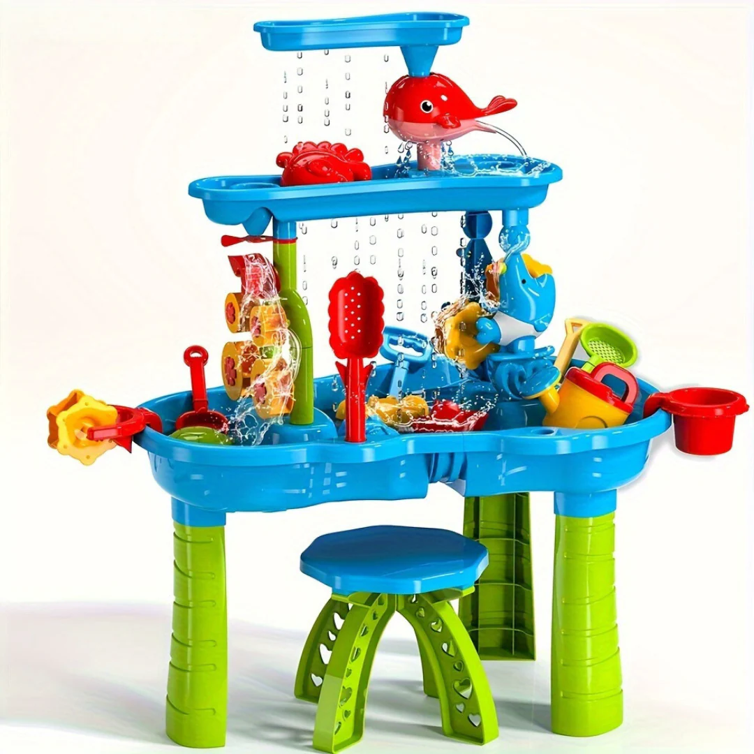 Stacking Bath Tower Toy with Water Wheels for Kids