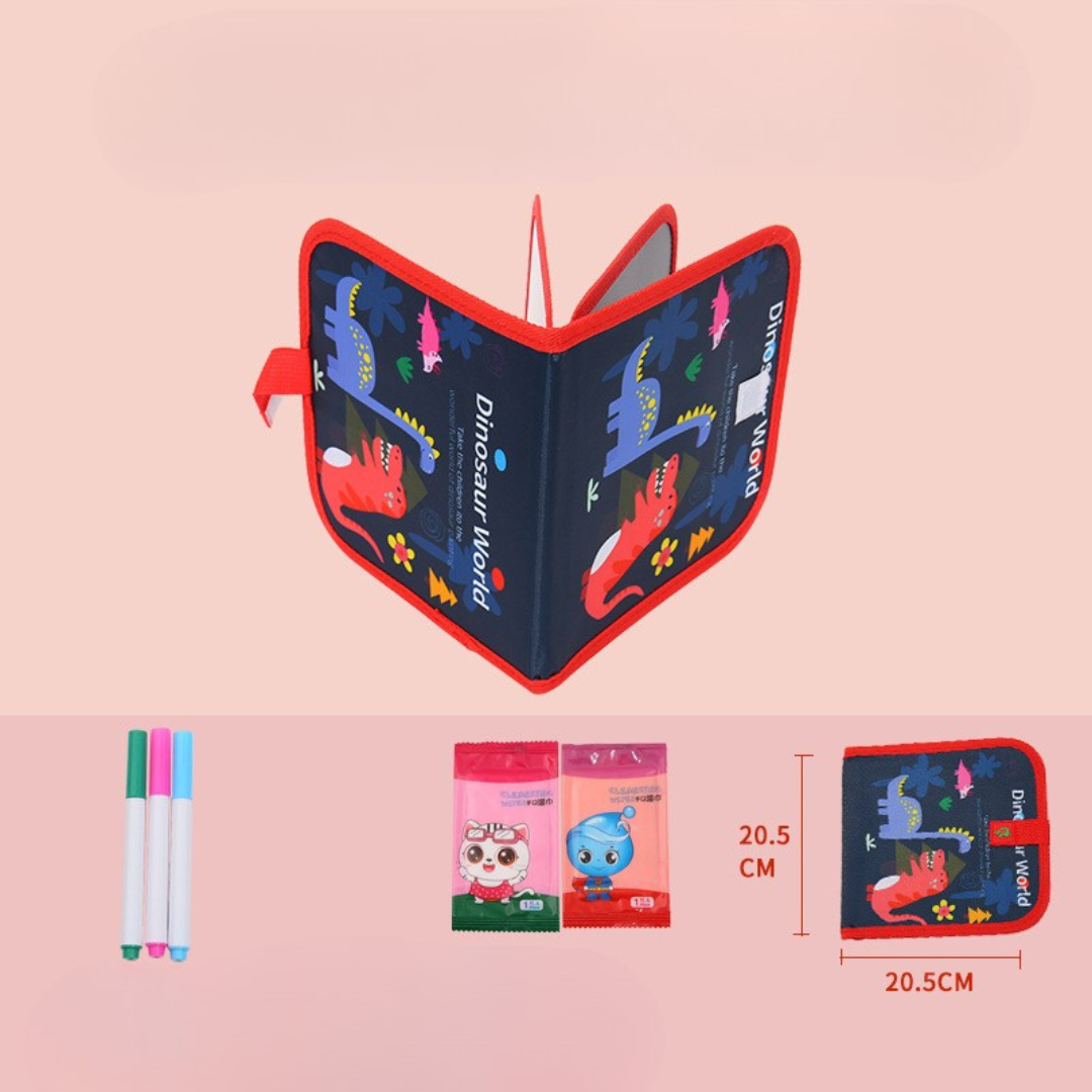 Reusable Drawing Book with Magic Erasable Markers for Kids