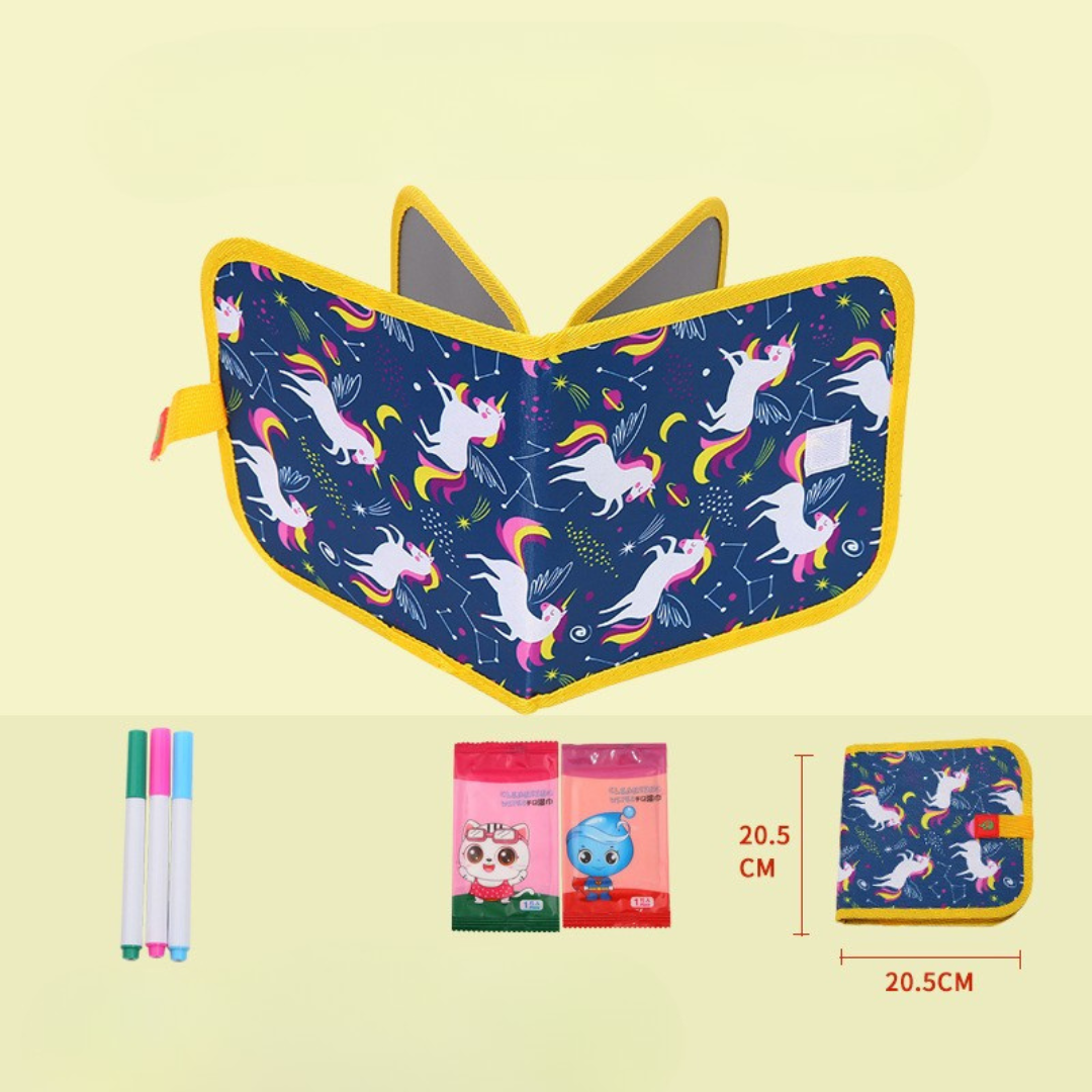 Reusable Drawing Book with Magic Erasable Markers for Kids