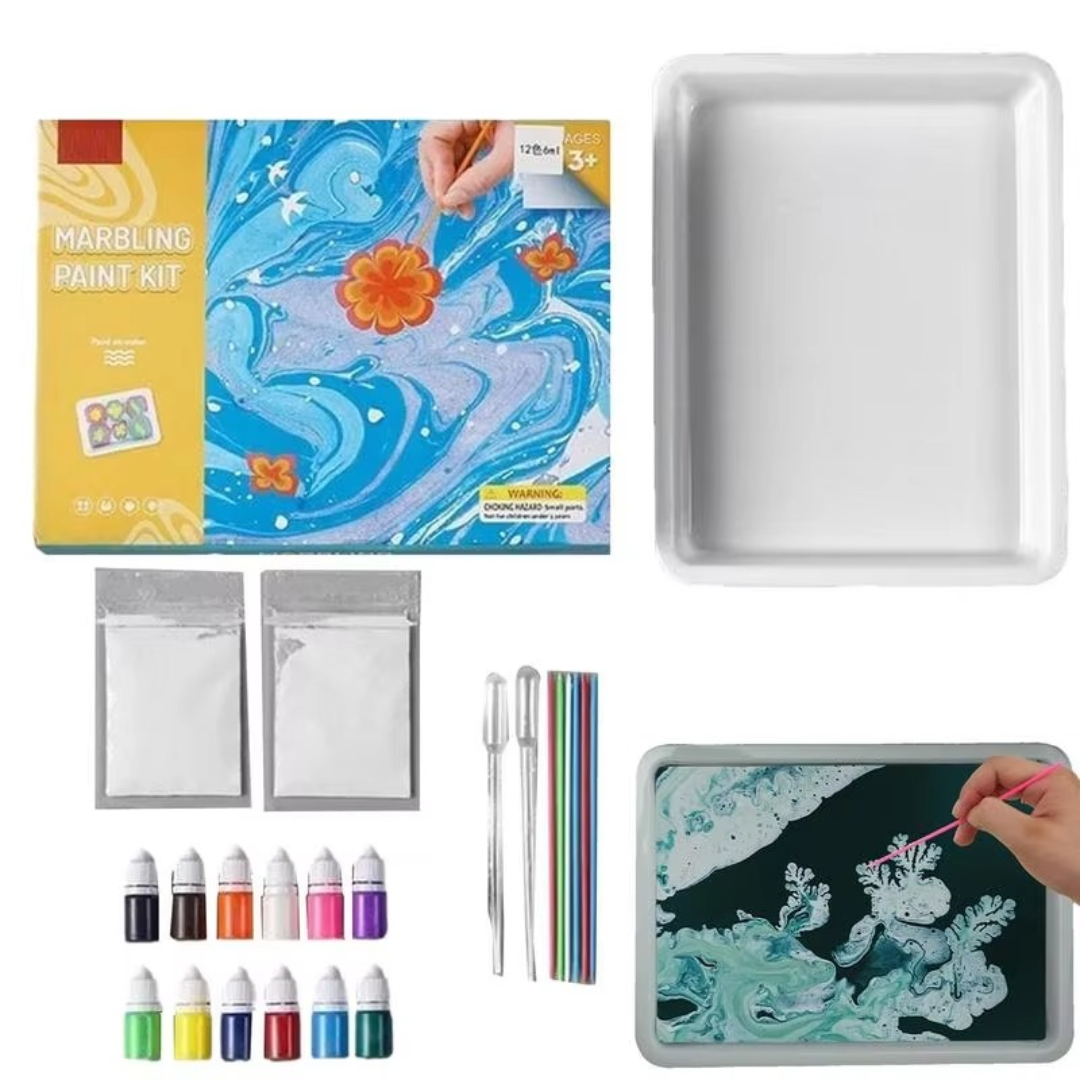 Marbling Paint Art Kit with Color Inks - Creative Crafts