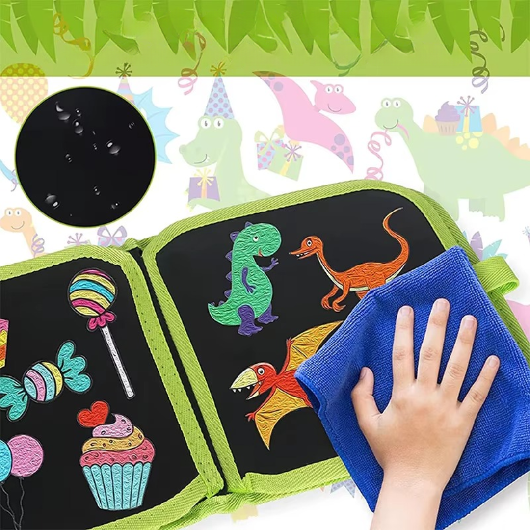 Reusable Drawing Book with Magic Erasable Markers for Kids