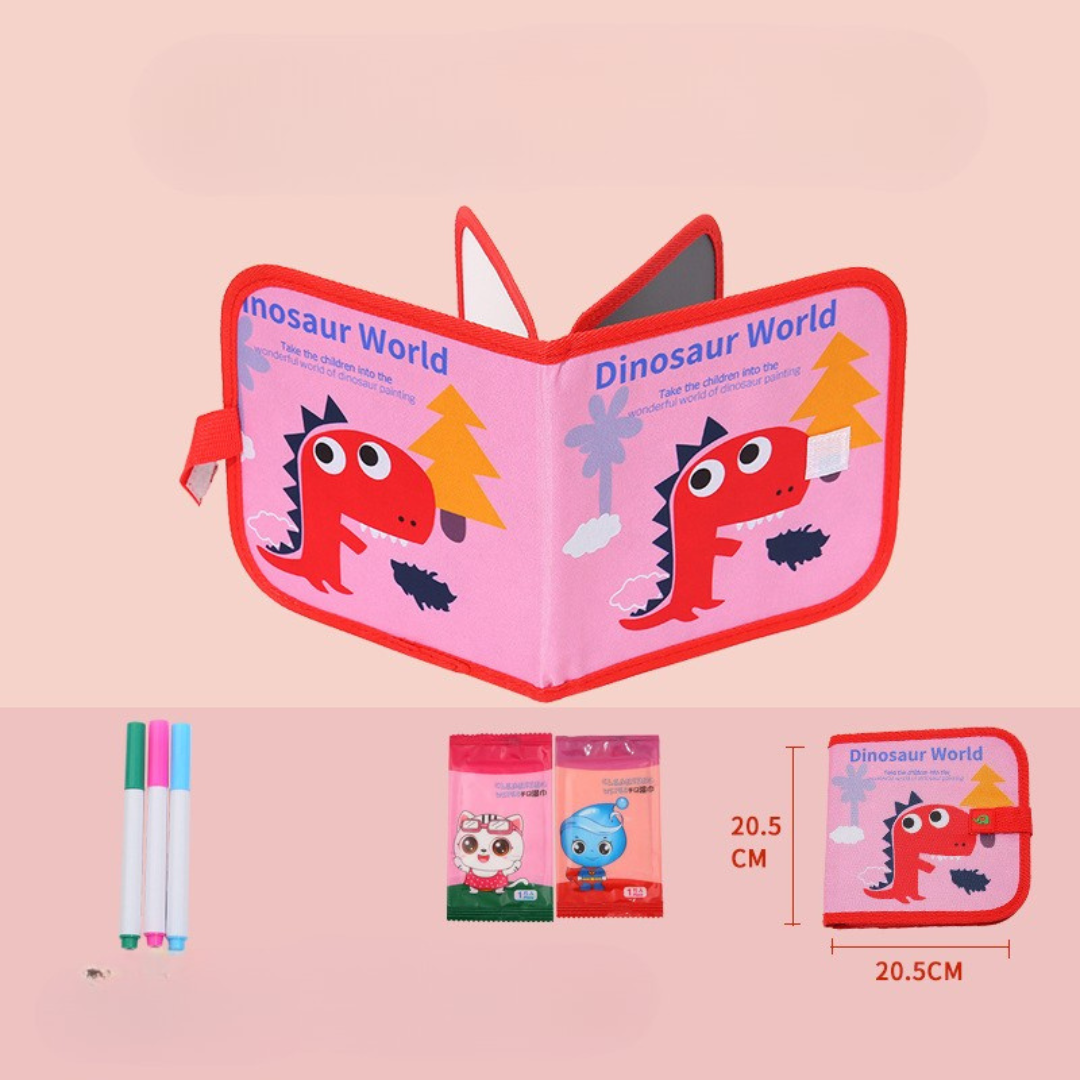 Reusable Drawing Book with Magic Erasable Markers for Kids