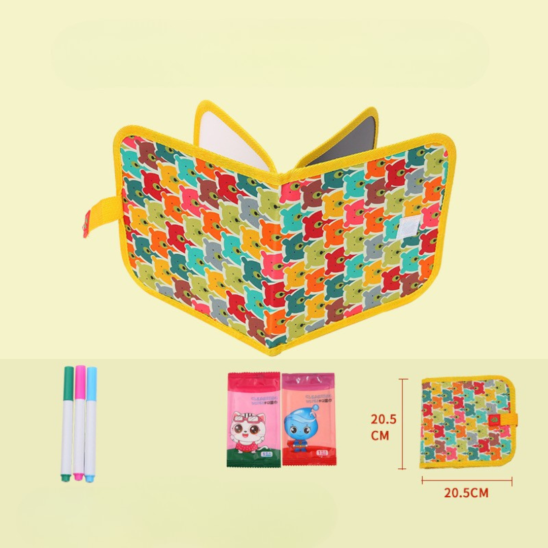 Reusable Drawing Book with Magic Erasable Markers for Kids