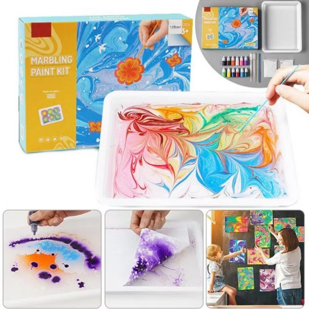 Marbling Paint Art Kit with Color Inks - Creative Crafts