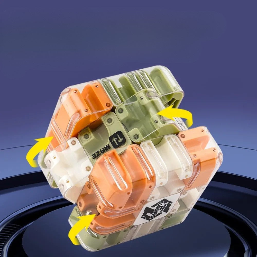 Metal Ball Maze Cube – Compact Puzzle Game for All Ages