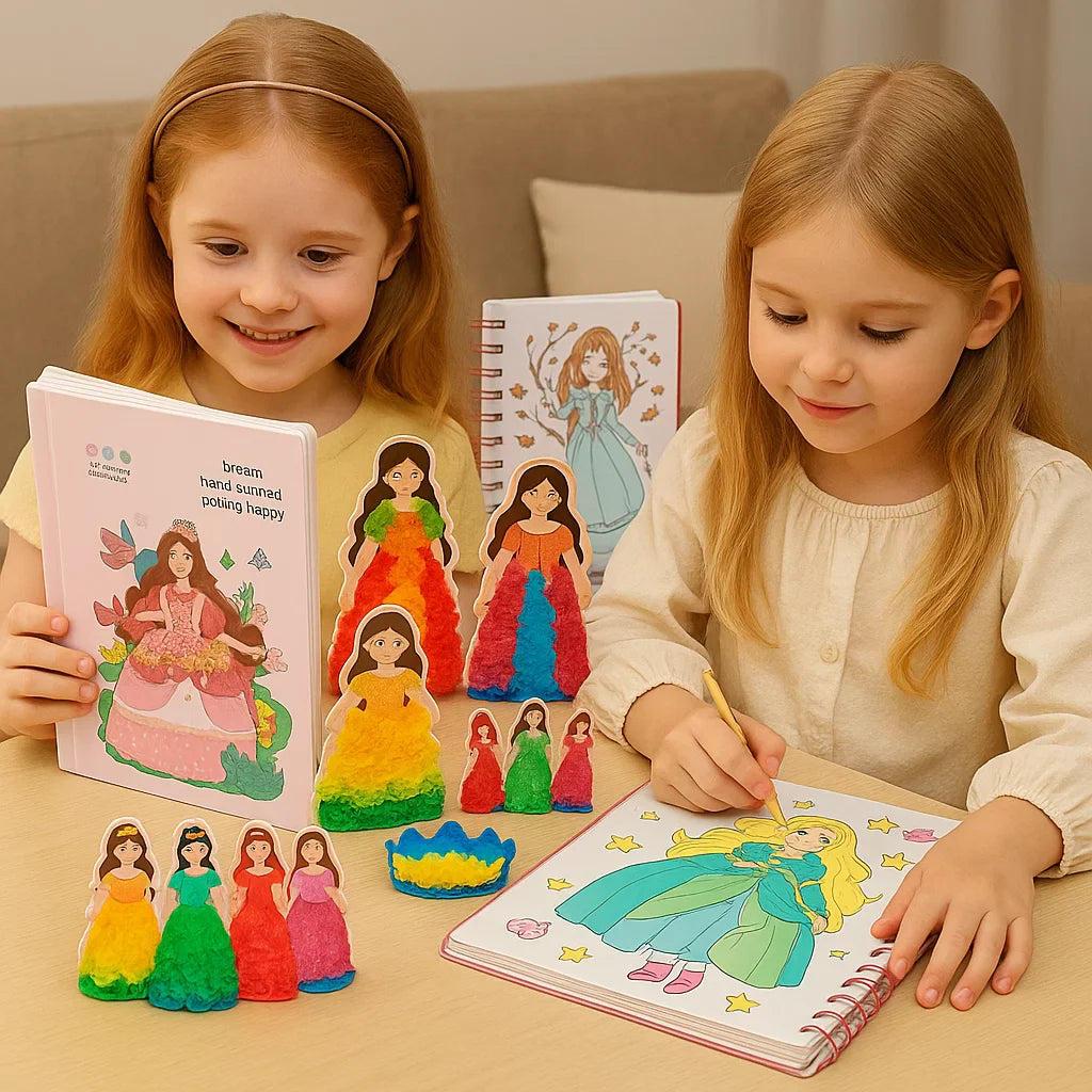 Princess Fashion Design Book with Drawing Templates