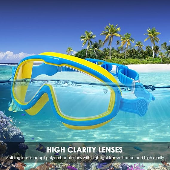 Kids Swim Goggles with Anti-Fog Lens