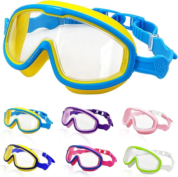 Kids Swim Goggles with Anti-Fog Lens