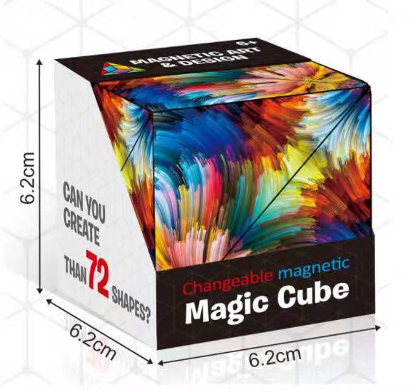 3D Shape Cube Puzzle with Folding Design