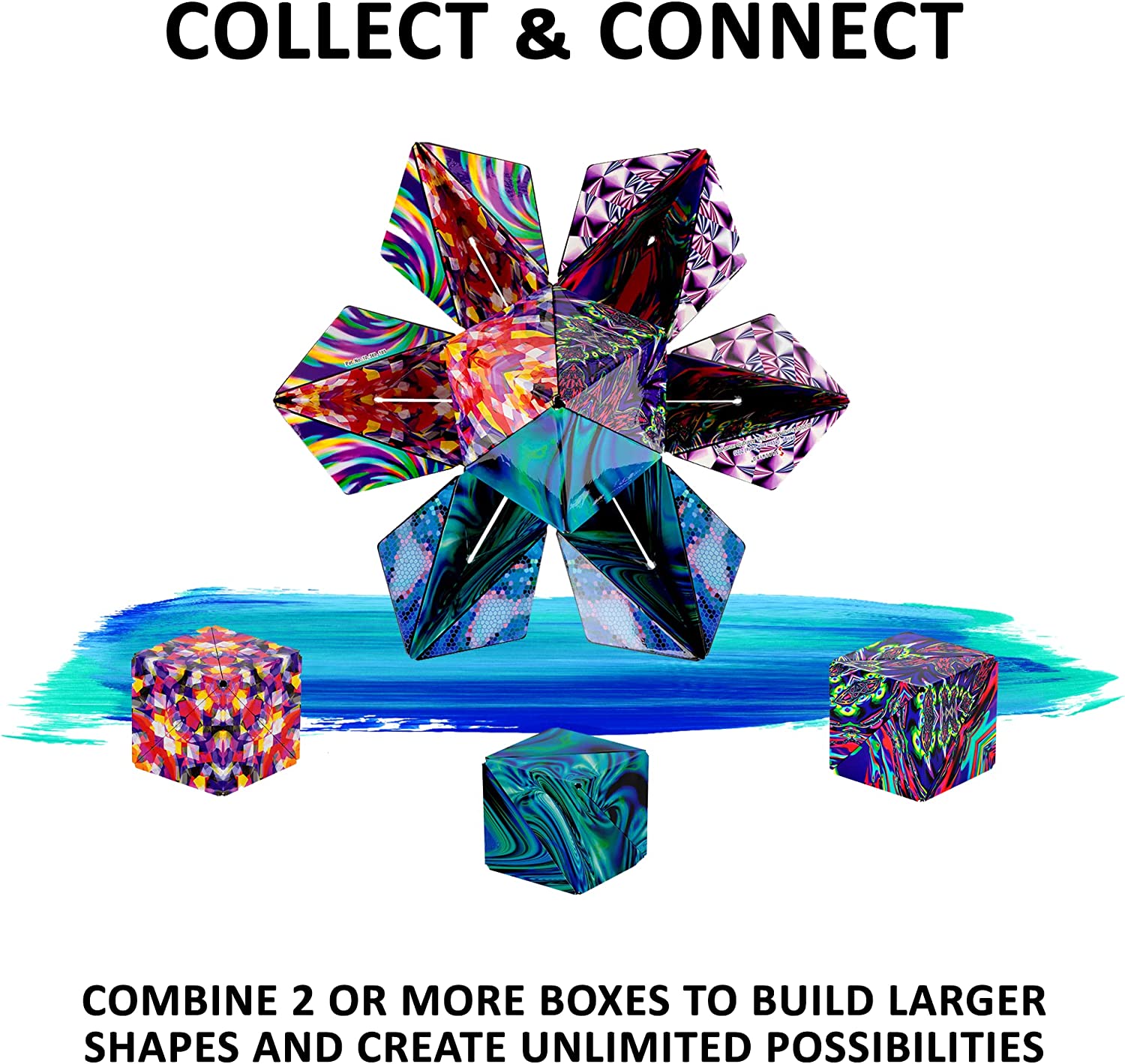 3D Shape Cube Puzzle with Folding Design