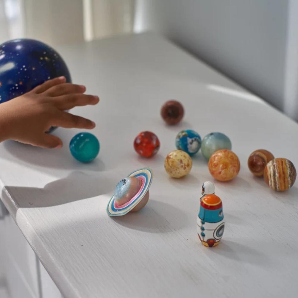 Planet Model Resin Artwork Set - Decorative Universe