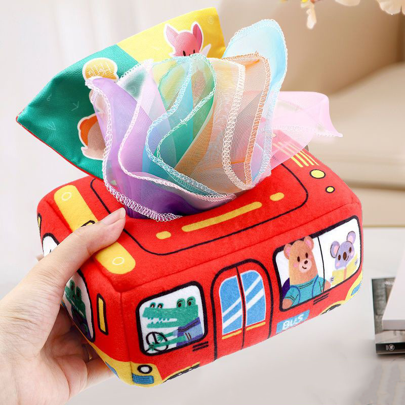 Montessori Training Tissue Box Pull Toy for Kids